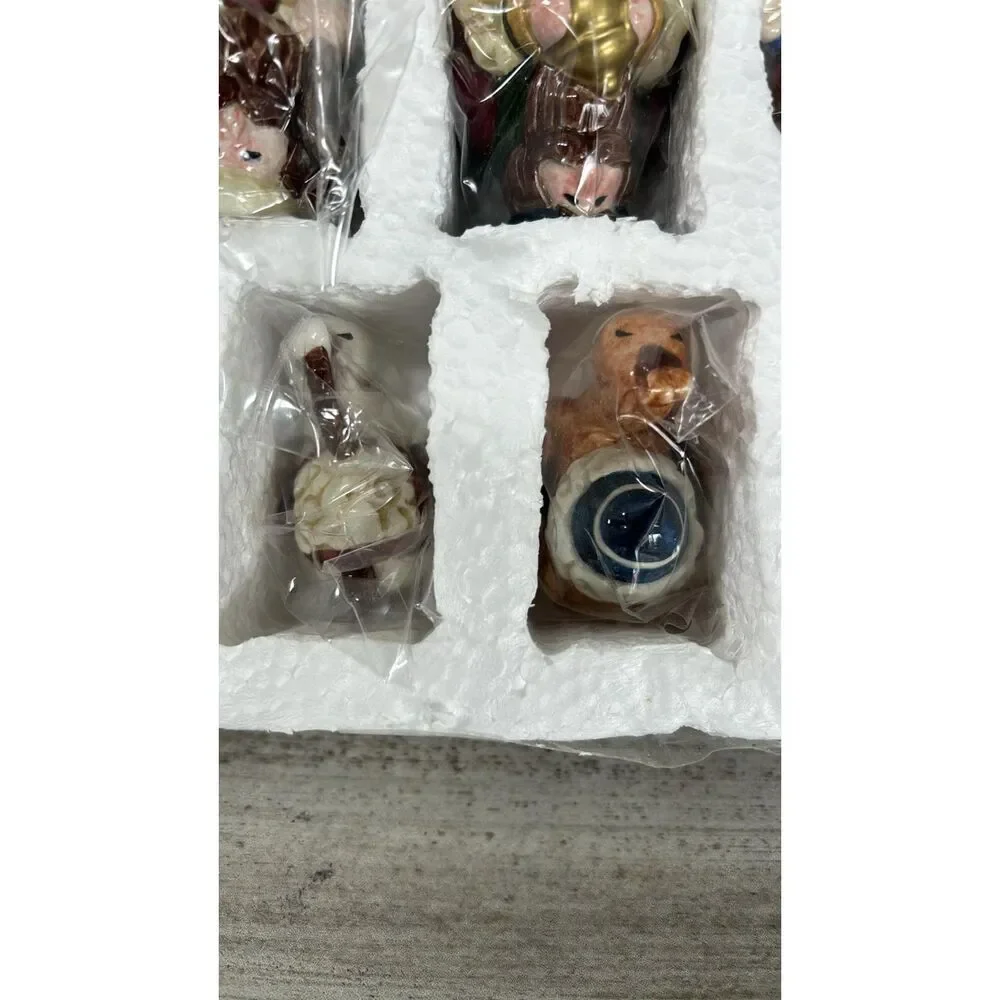 Gottchalks Nativity In the Box 10 Pieces Ceramic  Vintage